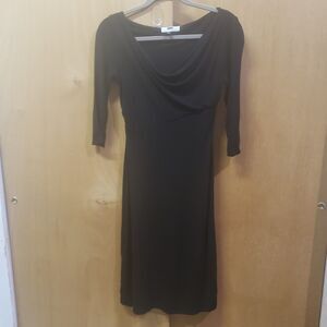 DIANE VON FURSTENBERG BLACK 3/4 SLEEVECOWL NECKSIZE 6 EXCELLENT CONDITION! DDD